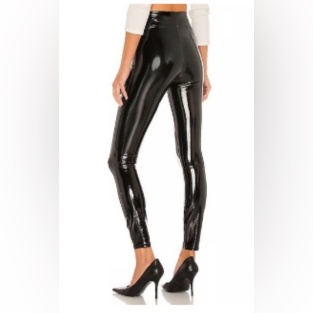 SPANX High-Shine Black Faux-Leather Leggings - Picture 4 of 5